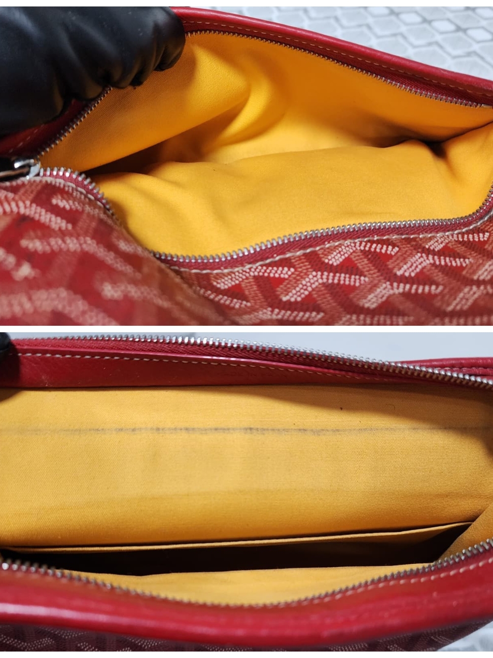Goyard Goyardine Jouvence Toiletry Pouch MM Grey/Wine - Picture 12 of 14